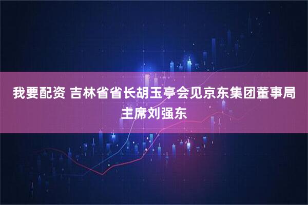 我要配资 吉林省省长胡玉亭会见京东集团董事局主席刘强东